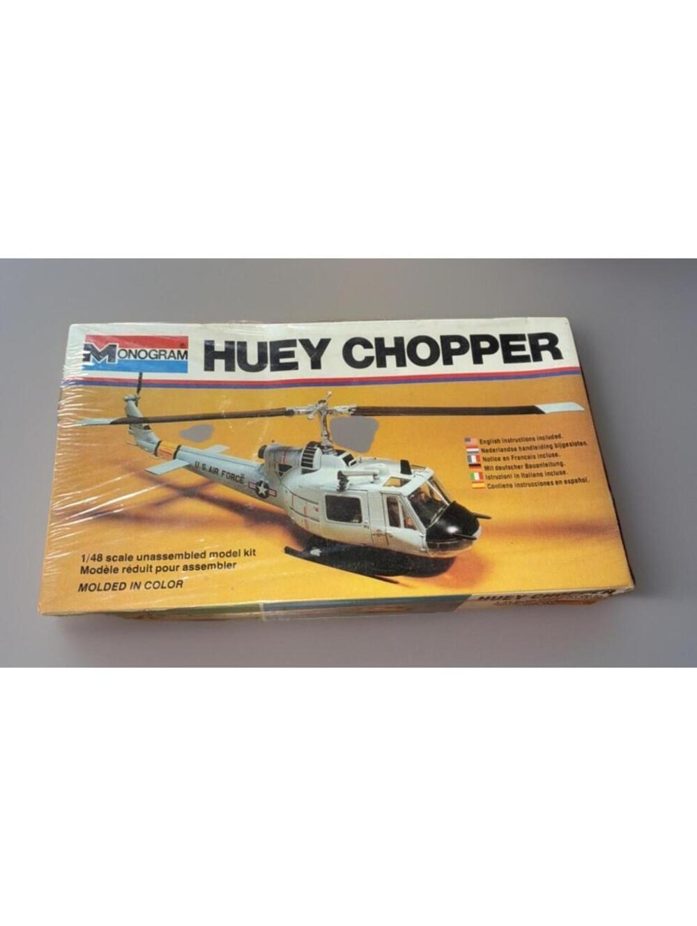Vintage 1978 Huey Chopper by Monogram | No. 5202 | 1:48 plastic model kit
